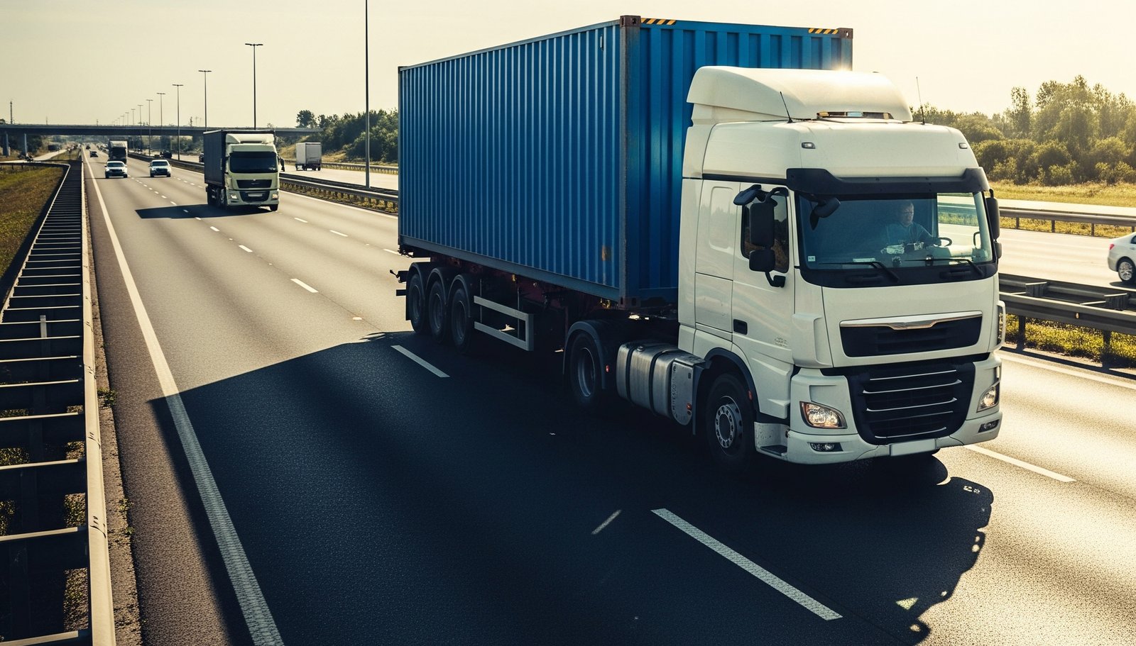 Camión de carga en carretera